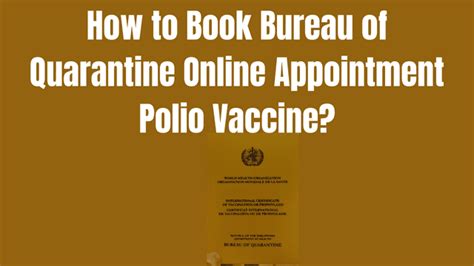 Schedule online with Bureau Of Quarantine on Booking.page.